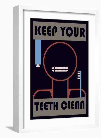 Keep Your Teeth Clean-null-Framed Art Print