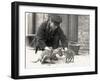 Keeper, H. Warwick, with a Tiger Cub and a Peccary, Taken at Zsl London Zoo, May 1914-Frederick William Bond-Framed Photographic Print