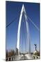 Keeper of the Plains Footbridge, Arkansas River, Wichita, Kansas, USA-Walter Bibikow-Mounted Photographic Print