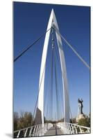 Keeper of the Plains Footbridge, Arkansas River, Wichita, Kansas, USA-Walter Bibikow-Mounted Photographic Print