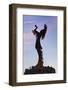 Keeper of the Plains Statue, Wichita, Kansas, USA-Walter Bibikow-Framed Photographic Print