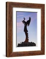 Keeper of the Plains Statue, Wichita, Kansas, USA-Walter Bibikow-Framed Photographic Print