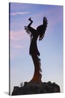 Keeper of the Plains Statue, Wichita, Kansas, USA-Walter Bibikow-Stretched Canvas