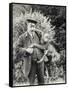 Keeper Z. Rodwell Holding Young Orangutan at London Zoo, October 1913-Frederick William Bond-Framed Stretched Canvas