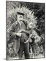 Keeper Z. Rodwell Holding Young Orangutan at London Zoo, October 1913-Frederick William Bond-Mounted Photographic Print