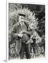 Keeper Z. Rodwell Holding Young Orangutan at London Zoo, October 1913-Frederick William Bond-Framed Photographic Print