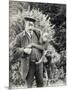 Keeper Z. Rodwell Holding Young Orangutan at London Zoo, October 1913-Frederick William Bond-Mounted Photographic Print