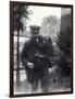 Keeper Z. Rodwell Holding Young Orangutan at London Zoo, October 1913-Frederick William Bond-Framed Photographic Print