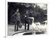 Keepers Alf Taylor (Right) and Bodman (Left) Feeding Fish to Pelicans at Poolside in London Zoo-Frederick William Bond-Framed Photographic Print