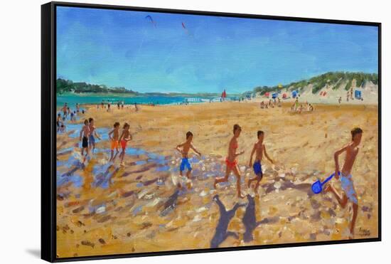 Keeping Fit, Wells Next the Sea-Andrew Macara-Framed Stretched Canvas