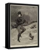 Keeping Himself Warm-Charles Joseph Staniland-Framed Stretched Canvas