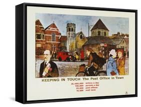 Keeping in Touch - the Post Office in Town-S Lee-Framed Stretched Canvas