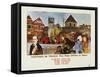 Keeping in Touch - the Post Office in Town-S Lee-Framed Stretched Canvas