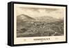 Keeseville, New York - Panoramic Map-Lantern Press-Framed Stretched Canvas
