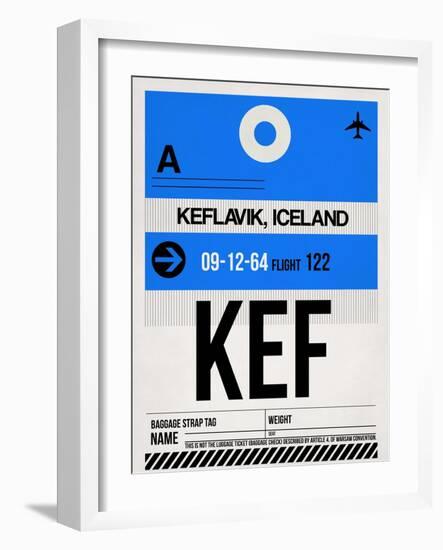 KEF Keflavik Luggage Tag I-NaxArt-Framed Art Print