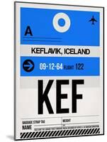 KEF Keflavik Luggage Tag I-NaxArt-Mounted Art Print
