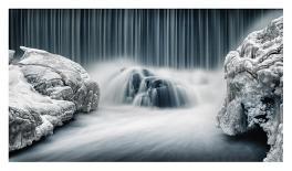 Icy Falls-Keijo Savolainen-Stretched Canvas