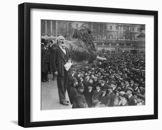 Keir Hardie Giving a Speech-null-Framed Photographic Print