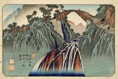 Inagawa Bridge at Nojiri (Nojiri Inagawa Bashi Enkei) Pub. by Hoeido and Kinjudo, Late 1830's-Keisai Eisen-Giclee Print