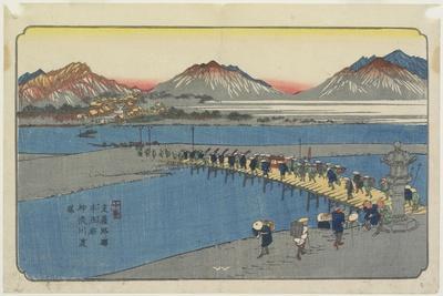 No.11: Ferry Port at the Kanna River Near Honjo Station, 1830-1844