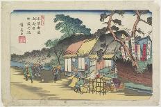 Inagawa Bridge at Nojiri (Nojiri Inagawa Bashi Enkei) Pub. by Hoeido and Kinjudo, Late 1830's-Keisai Eisen-Giclee Print