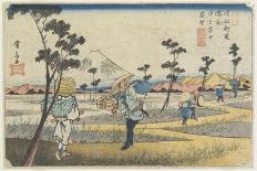 No.11: Ferry Port at the Kanna River Near Honjo Station, 1830-1844-Keisai Eisen-Giclee Print