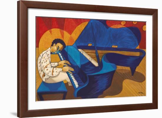 Keith Jarrett - Grand Piano Meditation-Marsha Hammel-Framed Giclee Print