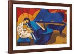 Keith Jarrett - Grand Piano Meditation-Marsha Hammel-Framed Giclee Print