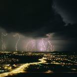 Lightning Strike, Tucson, Arizona.-Keith Kent-Photographic Print