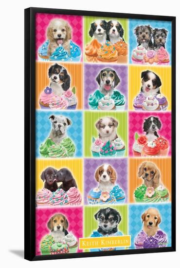 Keith Kimberlin - Puppies - Cupcakes-Trends International-Framed Poster