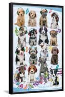 Keith Kimberlin - Puppies - Headphones-Trends International-Framed Poster