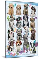 Keith Kimberlin - Puppies - Headphones-Trends International-Mounted Poster