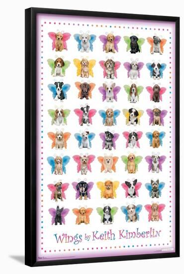 Keith Kimberlin - Puppies with Butterfly Wings-Trends International-Framed Poster