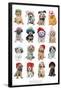 Keith Kimberlin - Puppies With Hats-Trends International-Framed Poster