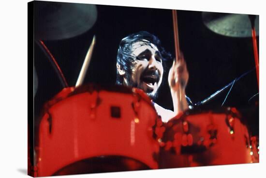 Keith Moon Red Drums-null-Stretched Canvas