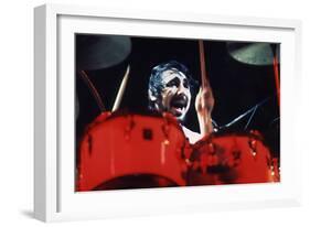 Keith Moon Red Drums-null-Framed Art Print