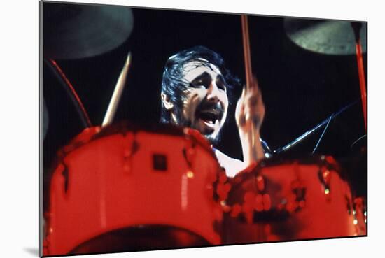 Keith Moon Red Drums-null-Mounted Art Print