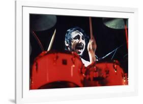 Keith Moon Red Drums-null-Framed Art Print