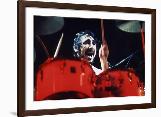 Keith Moon Red Drums-null-Framed Art Print