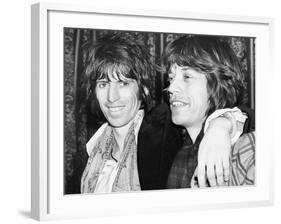 Keith Richards and Mick Jagger Celebrate-Associated Newspapers-Framed Photo