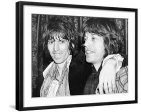 Keith Richards and Mick Jagger Celebrate-Associated Newspapers-Framed Photo