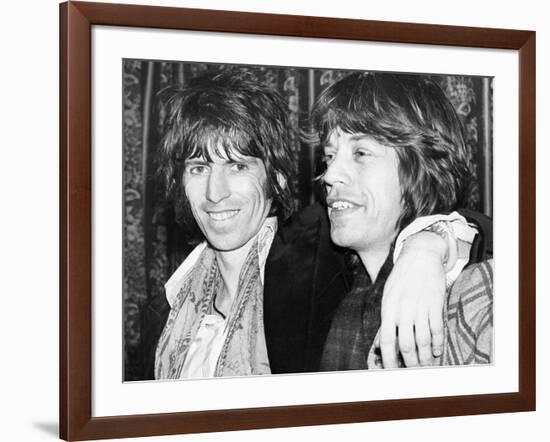 Keith Richards and Mick Jagger Celebrate-Associated Newspapers-Framed Photo