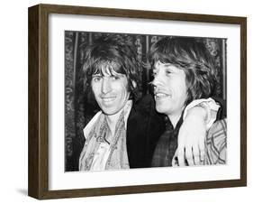 Keith Richards and Mick Jagger Celebrate-Associated Newspapers-Framed Photo