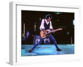 Keith Richards During a Performance by the Rolling Stones-null-Framed Premium Photographic Print