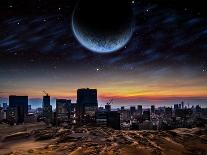 Alien Planet Fantasy Space Scene-Keith Tarrier-Laminated Art Print