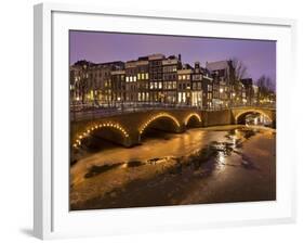 Keizergracht Icebound, Amsterdam, the Netherlands-Rainer Mirau-Framed Photographic Print