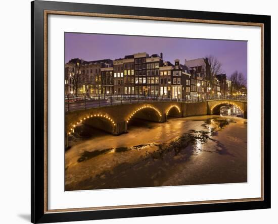 Keizergracht Icebound, Amsterdam, the Netherlands-Rainer Mirau-Framed Photographic Print