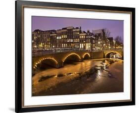 Keizergracht Icebound, Amsterdam, the Netherlands-Rainer Mirau-Framed Photographic Print