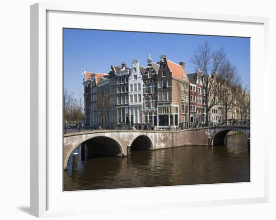 Keizersgracht Canal, Amsterdam, Netherlands, Europe-Amanda Hall-Framed Photographic Print