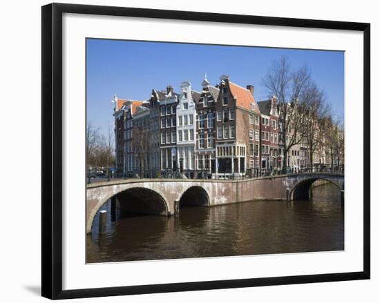 Keizersgracht Canal, Amsterdam, Netherlands, Europe-Amanda Hall-Framed Photographic Print